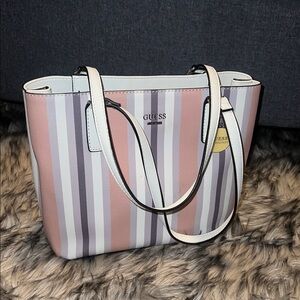 GUESS Multicolor Striped Tote Bag
